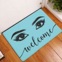 1Pcs Eyes Eyelashes Eyebrows Modern Kitchen Mat Home Entrance Doormat Hallway Bathroom Living Room Anti-Slip Floor Carpet