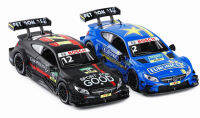 A1:32 Benz AMG C63 DTM รถสปอร์ต D Iecast โลหะอัลลอยรุ่นรถแสงเสียงดึงกลับคอลเลกชันเด็กของเล่นของขวัญ F215M