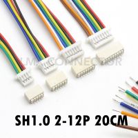 10 sets JST SH 1.0mm Connector with Cable SMD Horizontal Male Socket 28AWG 20cm 2P 3P 4P 5P 6P 7P 8P 9P 10P 11P 12 Pin