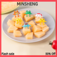 MIH ✨ COD ✨ 6pcs การ์ตูนสัตว์ผลไม้ส้อมขนมน่ารักอาหารส้อมเจี๊ยบ Fox FROG Bento ส้อม