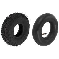 4.10-4 410-4 4.10/3.50-4 Inner Tube + Tire for Garden Rototiller Snow Blower Mowers Hand Truck Wheelbarrow Go Cart Kid