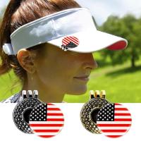 Golf Ball Markers 25mm Magnetic Zinc Alloy Golf Ball Maker American Flag Design Durable Ball Marker Portable Golf Ball Marker for Men Women Golfers practical