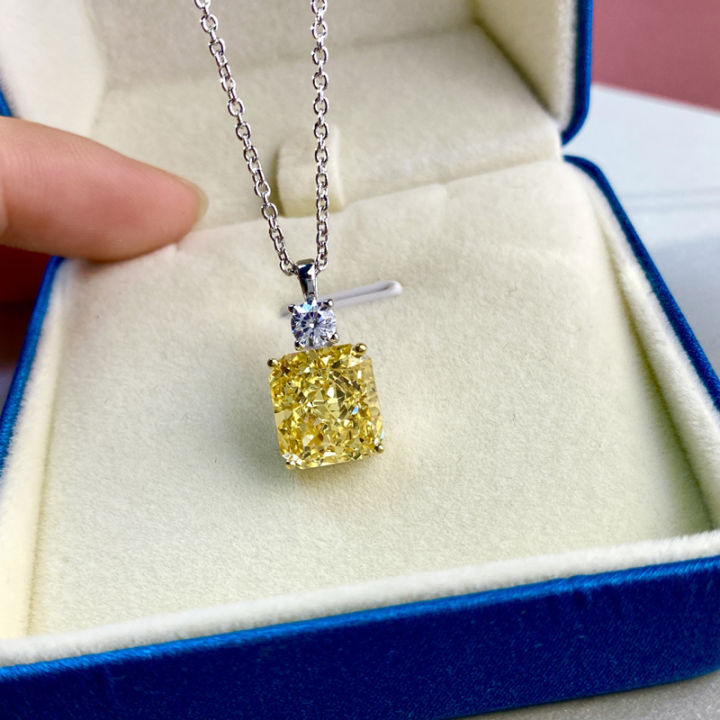 cosya-925-sterling-silver-yellow-citrine-ice-cut-9-10mm-classic-created-diamond-pendant-necklace-for-women-fine-jewelry-gifts