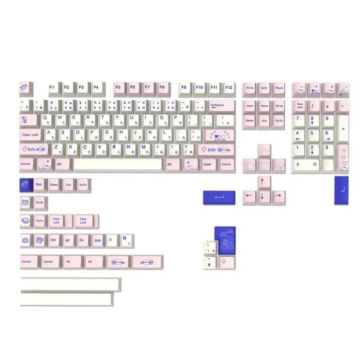 145-Key Keycaps cat Theme Keycap Set CherryProfile for Mechanical ...