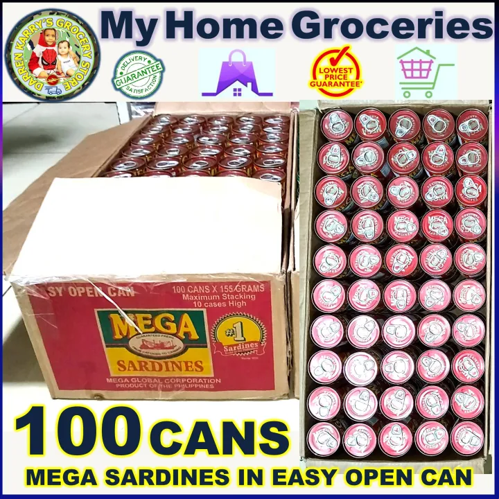 My Home Groceries 100 Cans 1 Box X 155gm Of Mega Sardines In Tomato my-home-groceries-100-cans-1-box-x-155gm-of-mega-sardines-in-tomato
