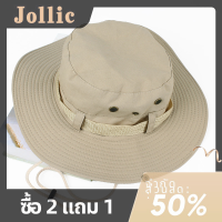 Jollic หมวกกันแดดสำหรับปีนเขากลางแจ้งหมวกกันแดดผ้าเดนิมตะวันตกสำหรับผู้หญิงตั้งแคมป์ตกปลาในฤดูร้อน