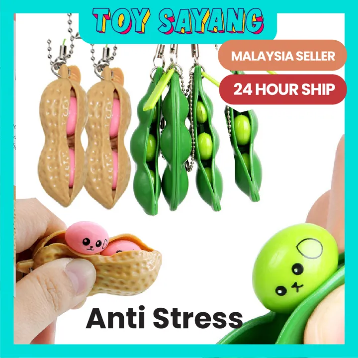 1pcs Squishy Edamame Toy Pop It Fidget Squishy Squeeze Peanut Beans ...