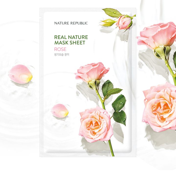 nature-republic-real-nature-rose-mask-sheet-มาส์กหน้าบำรุงผิว-สูตรกุหลาบ