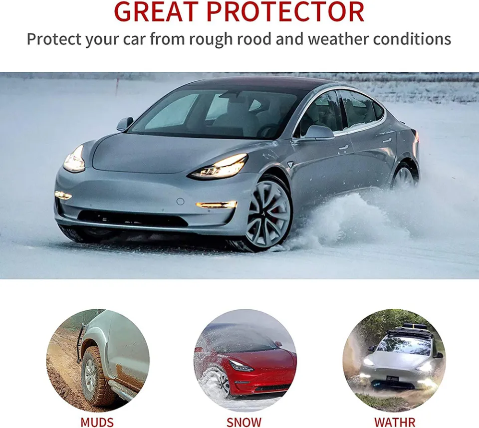 Exquisite High Quality Matte Black Splash Guards Mud Flaps Mudguards For Tesla  Model Y No Need To Drill Holes Model 3 Y Fender Mud Guard