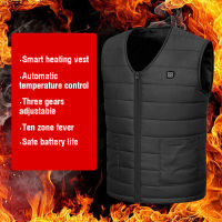 Usb Heated Vest V Neck Heart Jacket Plus Size Men Sportswear Electric Heated Vest Jacket Heart Coat for Camping