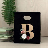 26 Initial Letter Print Functional Pattern Cooler Lunch Bag Portable Insulated Bento Box Tote Thermal Food Picnic Storage Pouch