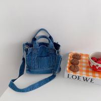 Tas Tangan Denim Kecil Wanita Perempuan Tas Selempang Messenger Bahu Dompet Tote Musim Panas