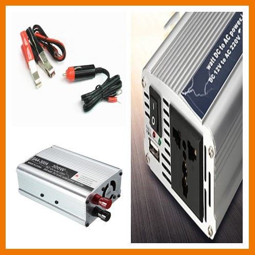 HOT!!ลดราคา POWER Inverter 300w. DC TO AC 300W DC 12V To AC 220V With Connection Kit ##ที่ชาร์จ แท็บเล็ต ไร้สาย เสียง หูฟัง เคส Airpodss ลำโพง Wireless Bluetooth โทรศัพท์ USB ปลั๊ก เมาท์ HDMI สายคอมพิวเตอร์