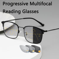 Progressive Bifocal Multifocal Reading Glasses Men Photochromic UV Protection Hyperopia Glasses Women Ultralight Flexible TR90