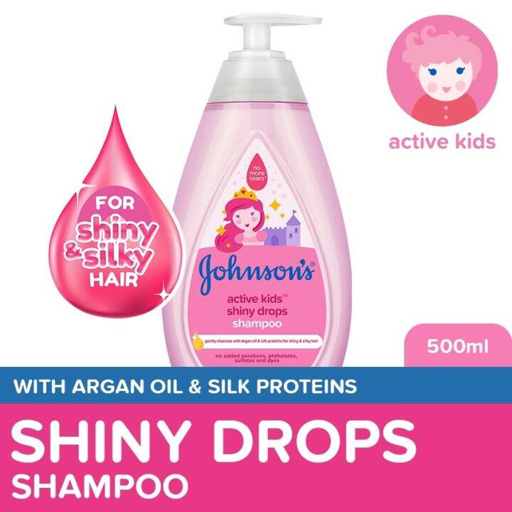 Johnson's Active Kids Shiny Drops Baby Shampoo 500ml Shampoo for Kids