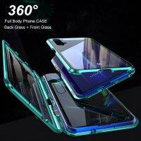 （A New sale）♈เริ่มจากคลุมทั้งหมด Y7P Huawei P40 Pro Honor 20 8X 9X 10เคสโทรศัพท์เบาบางกระจกหน้าแม่เหล็กด้านหลัง