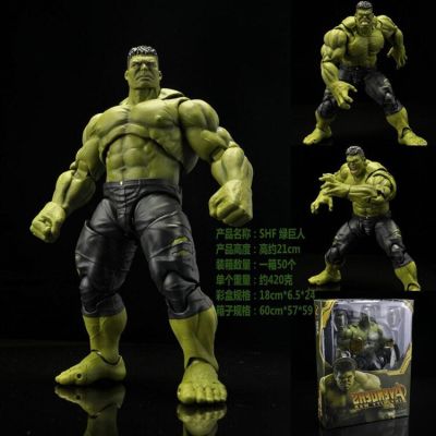 คอเล็กชั่นหุ่นโมเดลอนิเมะ Hulk อเวนเจอร์ข้อต่อที่เคลื่อนไหวได้ขนาด21ซม. ตุ๊กตาการ์ตูนของเล่นสำหรับสร้อยข้อมือทอง