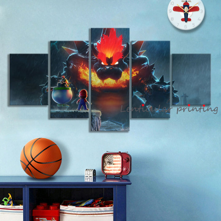 hd-canvas-print-bowser-koopa-game-character-picture-artwork-canvas-pantings-video-games-art-wall-paintings-home-decor