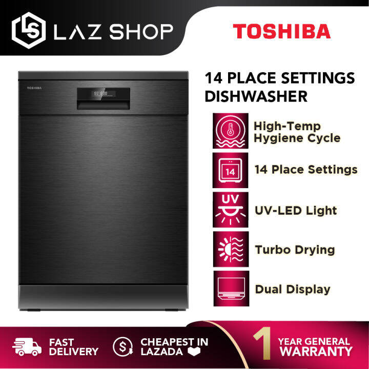 Toshiba DW14F2(BS)MY 14 Place Settings Freestanding Dishwasher Lazada
