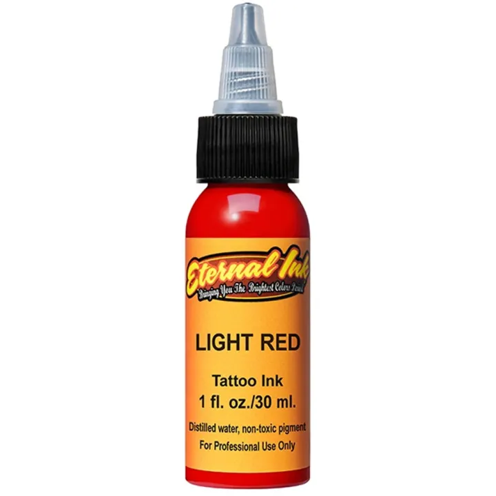 หมึกสักอีเทอนอลlight-red-ขนาด-1-ออนซ์-สีสักลาย-เอทานอล-หมึกสัก-เอทานอล-หมึกแท้-100-จากอเมริกา-eternal-tattoo-ink-light-red-1oz-100-original-from-america