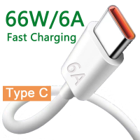 สายเคเบิล66W 6A สายข้อมูลชาร์จอย่างรวดเร็ว USB ชนิด C P40สายไฟสำหรับ Huawei ข้อมูล Mi13 Xiaomi Oneplus Realme POCO ที่ชาร์จแบตเตอรี่โทรศัพท์ USB C