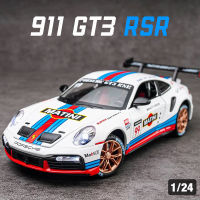 【ไม่มีกล่อง】1/24พอร์ช911 GT3 RSR รถ Diecast Jianyuan ซิงค์ของเล่นรุ่นอัลลอยไฟรถยนต์และ Kado Ulang Tahun มีเสียงสำหรับเด็กโมเดลของเล่นดึงกลับของเล่นสำหรับเด็กผู้ชาย