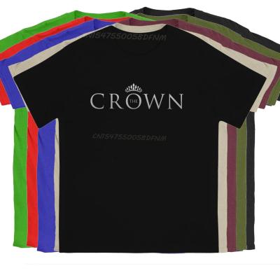 Design T-Shirts for Men The Crown TV Vintage Pure Cotton Tee Shirt Camisas Men T Shirts T-shirts Classic Men Clothing