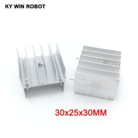 10pcs white Aluminium TO-220 30x25x30mm Heatsink TO 220 Heat Sink Transistor Radiator TO220 Cooler Cooling 30*25*30MM With 2pin