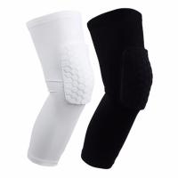 【cw】 Ultralight Elastic Breathable Knee Pads for Football Basketball Volleyball Leg Long Sleeve Protector Sports Safety Calf Kneepad