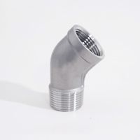 1/2 quot; 3/4 quot; 1 quot; BSP Female To Male Thread 304 Stainless Steel 45 Degree Elbow Pipe Fitting Connector Adapter Coupler