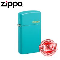 Zippo Slim® Flat Turquoise Zippo Logo 49529ZL / Made in USA / Boyfriend Gift