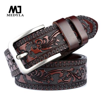 【CC】 Médicla cinto para homens de alta qualidade couro legítimo vaca masculino fashion clássico vintage alça com fivela