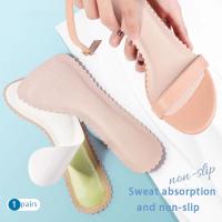 A Pair Sandal Insoles Comfortable Sweat absorbing Deodorant High heeled Shoes sole Stickers Pad Soft Bottom Use Of women sandals