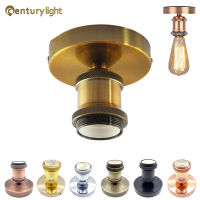 7 สีฐานโคมไฟ E26 E27 Electroplating Vintage Retro โบราณ Edison เพดานสกรูโคมไฟหลอดไฟผู้ถือซ็อกเก็ต-Lusjeh