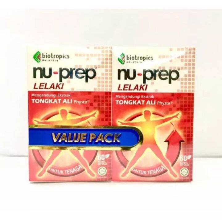 Biotropics Nu-Prep Lelaki Value Pack (60's X 2) -EXP07/2024 | Lazada