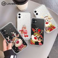 （ร้อน）คริสต์มาสของขวัญปีใหม่ Elk Snow เคสโทรศัพท์สำหรับ iPhone 14 Plus Pro 11 12 13 Mini Pro X XR XS สูงสุด8 7 6 6S Plus Santa Soft Cover