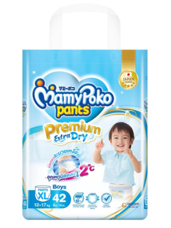 mamypoko-premium-extra-dry-pants-boy-xl-42-x-4-168ชิ้น-มามี่โพโค-พรีเมี่ยม-แพ้นท์-เอ็กตร้าดรายสกิน-กางเกงผ้าอ้อม-สำหรับเด็กชาย-ไซส์-xl-42-ชิ้น-4-แพค-168ชิ้น