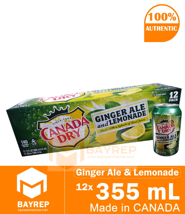Canada Dry Ginger Ale and Lemonade 12 Cans, 355 mL Each Lazada PH