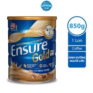 15-19.6 TẶNG COMBO LAYS ĐƠN 1099K Lon Ensure Gold hương Cà phê 850g