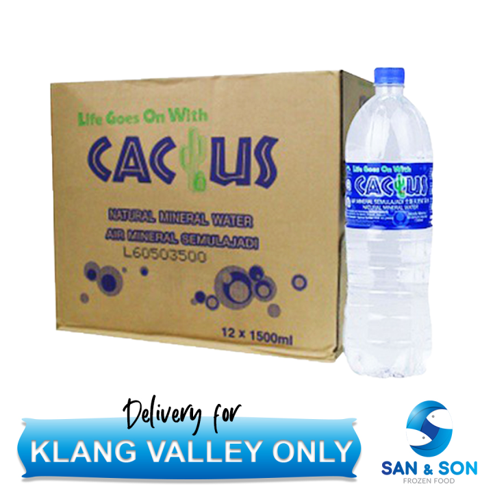 CACTUS MINERAL WATER 1.5L x 12 BOTOL (1 CARTON) 1500ml San and Son ...