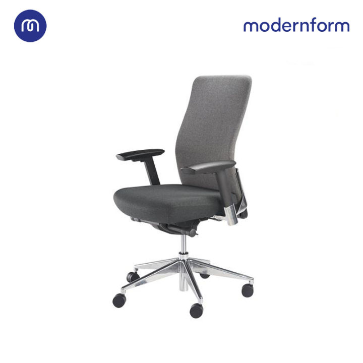 modernform-เก้าอี้สำนักงาน-รุ่น-series15-เบาะสีดำ-พนักพิงกลาง-สีเทา-เก้าอี้ทำงาน-เก้าอี้ออฟฟิศ-เก้าอี้ผู้บริหาร-เก้าอี้ทำงานที่รองรับแผ่นหลังได้ดีเป็นพิเศษ-ปรับที่วางแขนได้-3-ทิศทาง-ปรับล็อคเอนพนักพิง