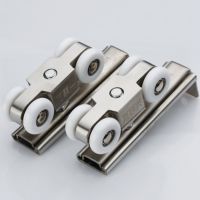 1 Set Stainless Steel Sliding Door Roller Bear 30KG Home Room Wardrobe Wood Door Hanging Wheels For Furniture Hardware Wheel