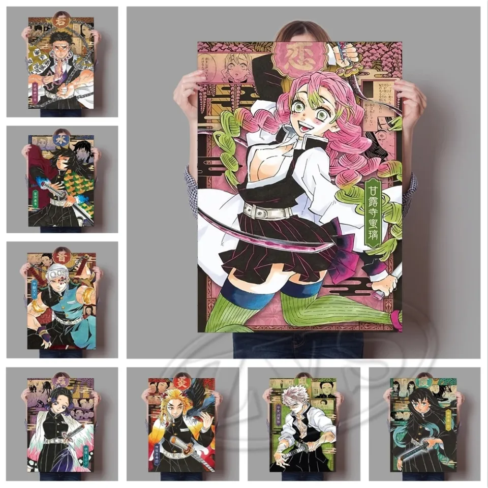 Canvas Printed Modern Demon Slayer Kimetsu No Yaiba Poster Home