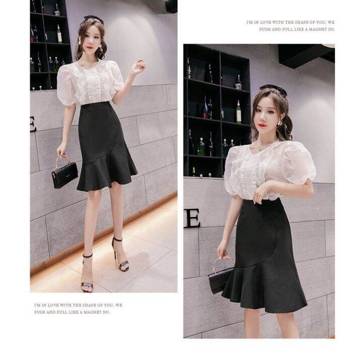 women-office-skirt-a-line-mid-length-elegant-ruffle-skirts