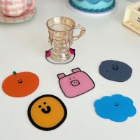 Acrylic Coffee Cup Pad Heat Insulation Coaster Tablemat For Tea Milk Mug Nonslip Dining Table Decor Placemat Kitchen Accessories