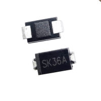 100ชิ้น SK36 30โวลต์60A SMD ไดโอด SMA SS36 SK36A