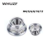 2Pcs M3 M4 M5 M6 M8 M10 DIN980 304 Stainless Steel Flange Tipe Hexagon Kacang Semua Logam Mur Pengunci lug Nuts Lock