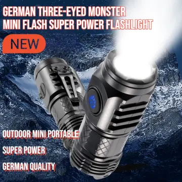 German Three-eyed Monster Mini Flash Super Power Flashlight