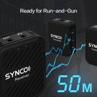 SYNCO G1A1 G1A2 Wireless Microphone System 2.4GHz Interview Lavalier Lapel Mic Receiver Kit for Phones DSLR Tablet camcorder