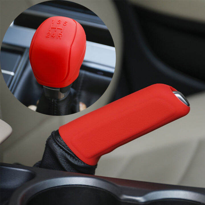 รถ-universal-ซิลิโคนเกียร์-shift-knob-cover-เกียร์-shift-non-slip-grip-handle-ป้องกันครอบคลุมรถอุปกรณ์ตกแต่งภายใน